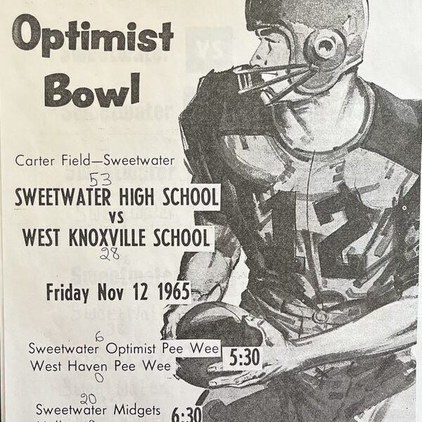 Sweetwater Optimist Bowl 1965 - Submitted by Alvin Upton